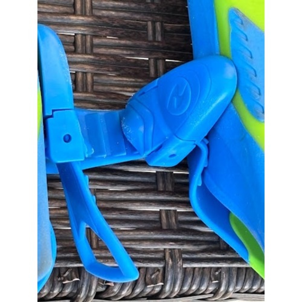 U.S. Divers Snorkeling Swim Fins Blue Green Size Large w/ Mesh Bag - Picture 6 of 8